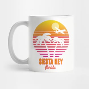 Siesta Key Florida Vintage Retro Palm Tree Mug